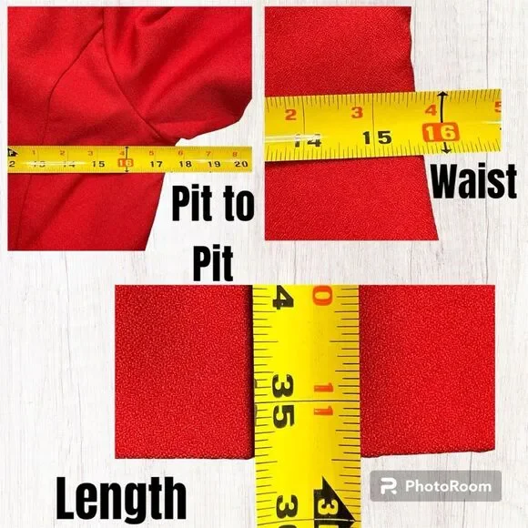 Women’s Red Chadwick’s of Boston Sheath Midi Dress Size 4 - Picture 5 of 6